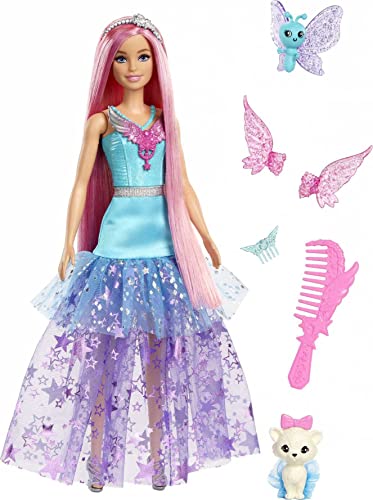 Barbie a Touch of Magic Malibu Doll with Fairytale Outfit and Two Pets HLC32