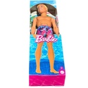 Barbie Beach Day Ken Doll with Blond Hair Wearing Purple Patterned Summer Swimsuit