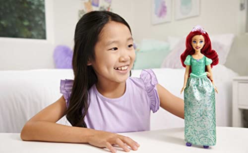 Disney Princess Ariel Fashion Doll with Red Hair  Blue Eyes & Tiara Accessory  Sparkling Look