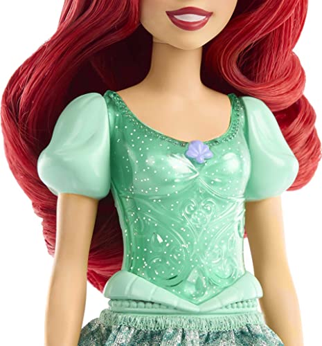 Disney Princess Ariel Fashion Doll with Red Hair  Blue Eyes & Tiara Accessory  Sparkling Look