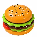 Hamburguesa de juguete brillante.webp
