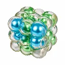 Cubo burbuja transparente en verde y cian.webp
