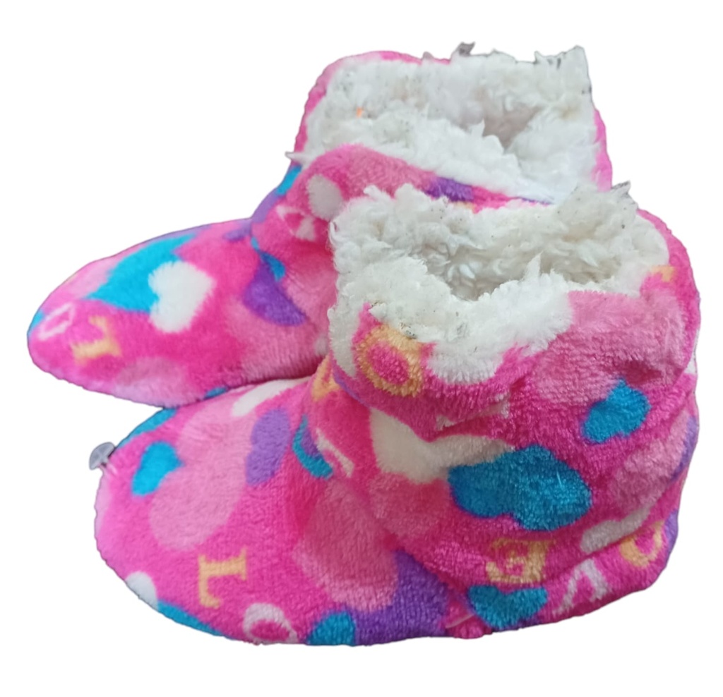 [ART2203] Pantuflas botitas estampadas p/niña c/corderito