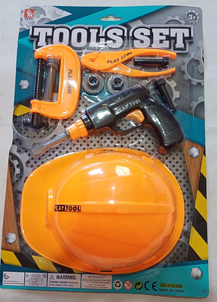 SET HERRAMIENTAS+CASCO TOOLS EN BLISTER