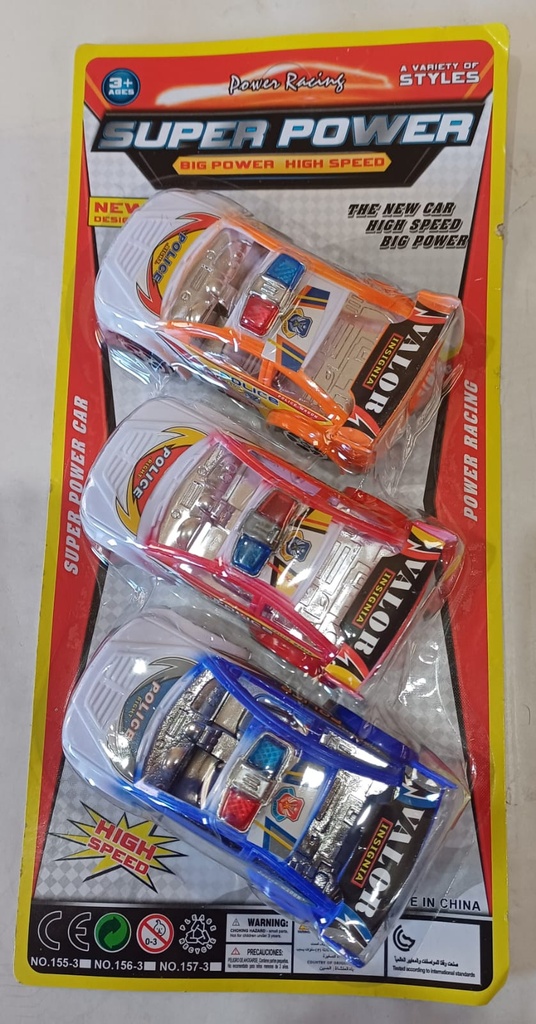 AUTOS POLICIA A FRICCION X3 SUPER POWER