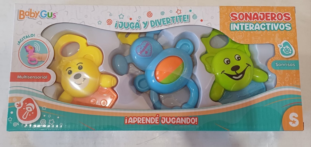 SONAJEROS INTERACTIVOS X3 EN CAJA