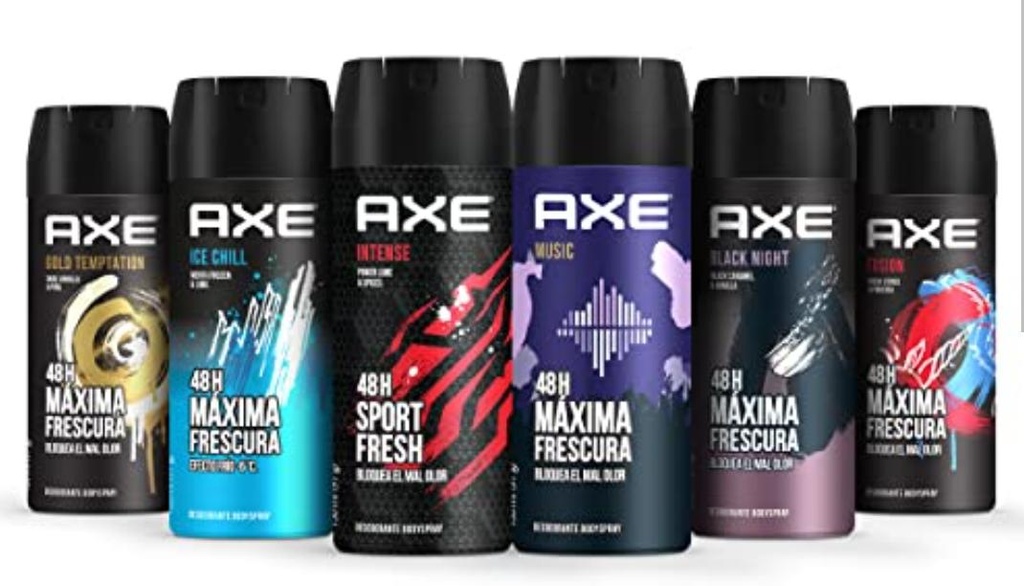 🔵Desodorante Aerosol Axe 150ml (Black)