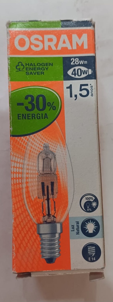 FOQUITO OSRAM 28W 40W CLASSIC B ES HALOGENA