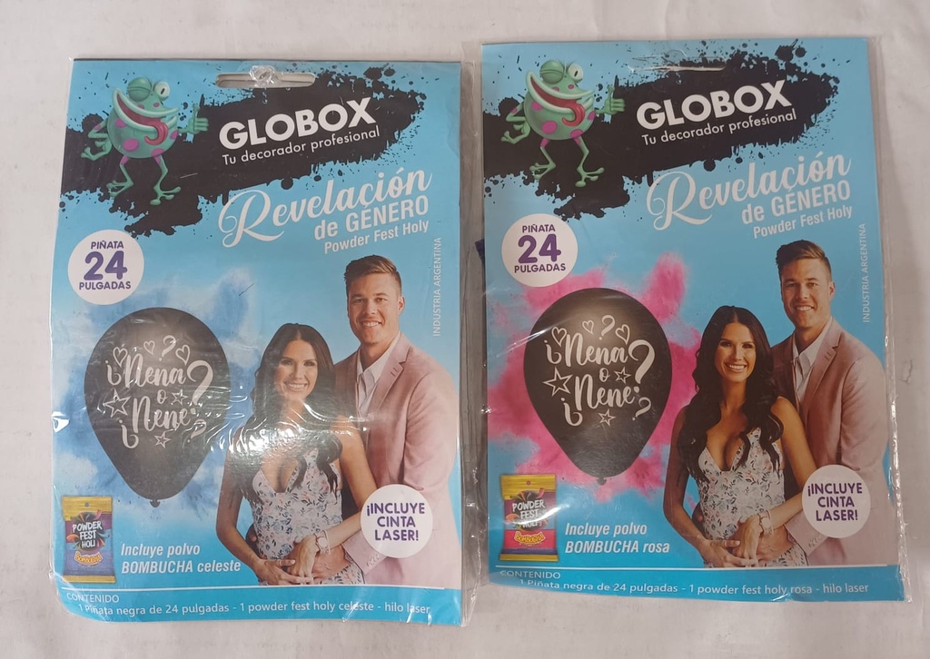 SET GLOBOS PREMIUM REVELACION ROSA/CELESTE