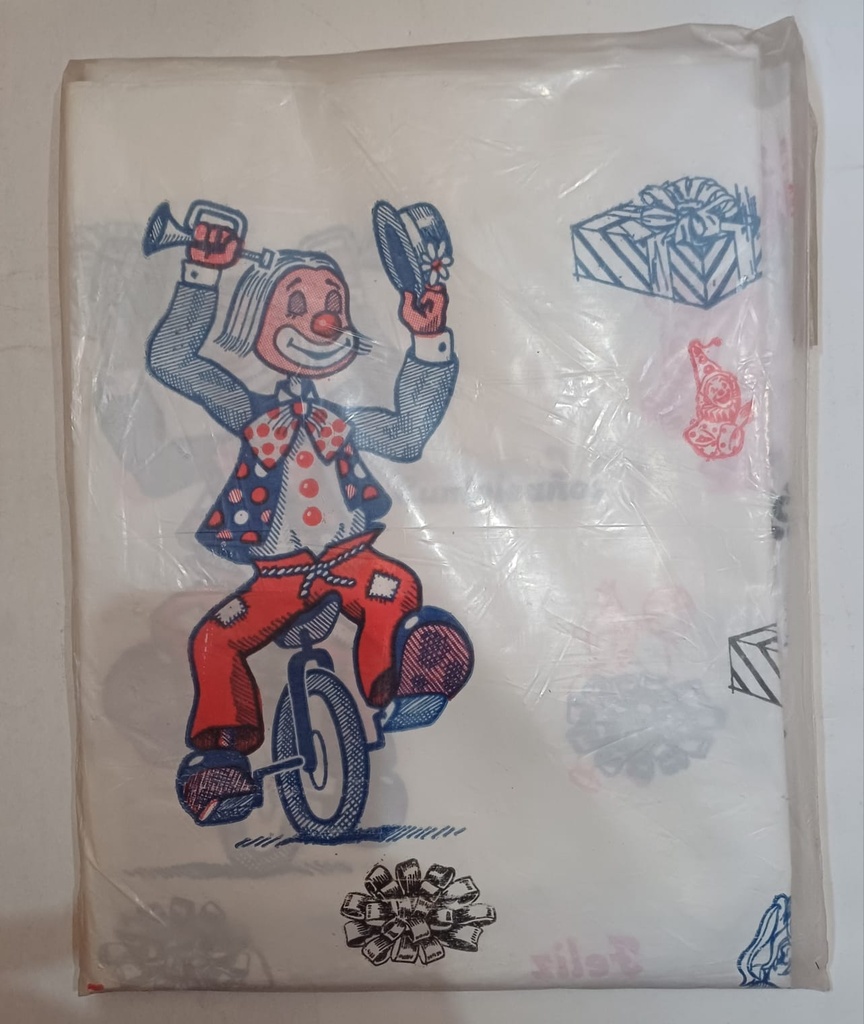 MANTE PLASTICO DE CUMPLEAÑOS PAYASO