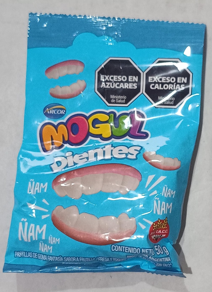 Caramelo goma Mogul dientes 50g