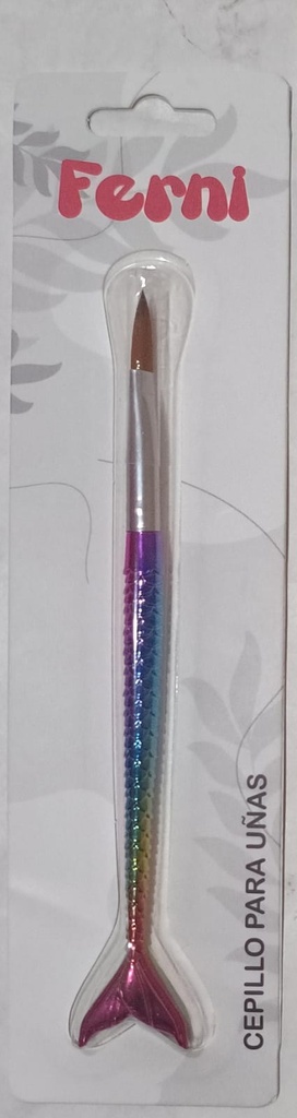 PINCEL P/UÑAS MAQUILLAJE COLA DE SIRENA  18CM