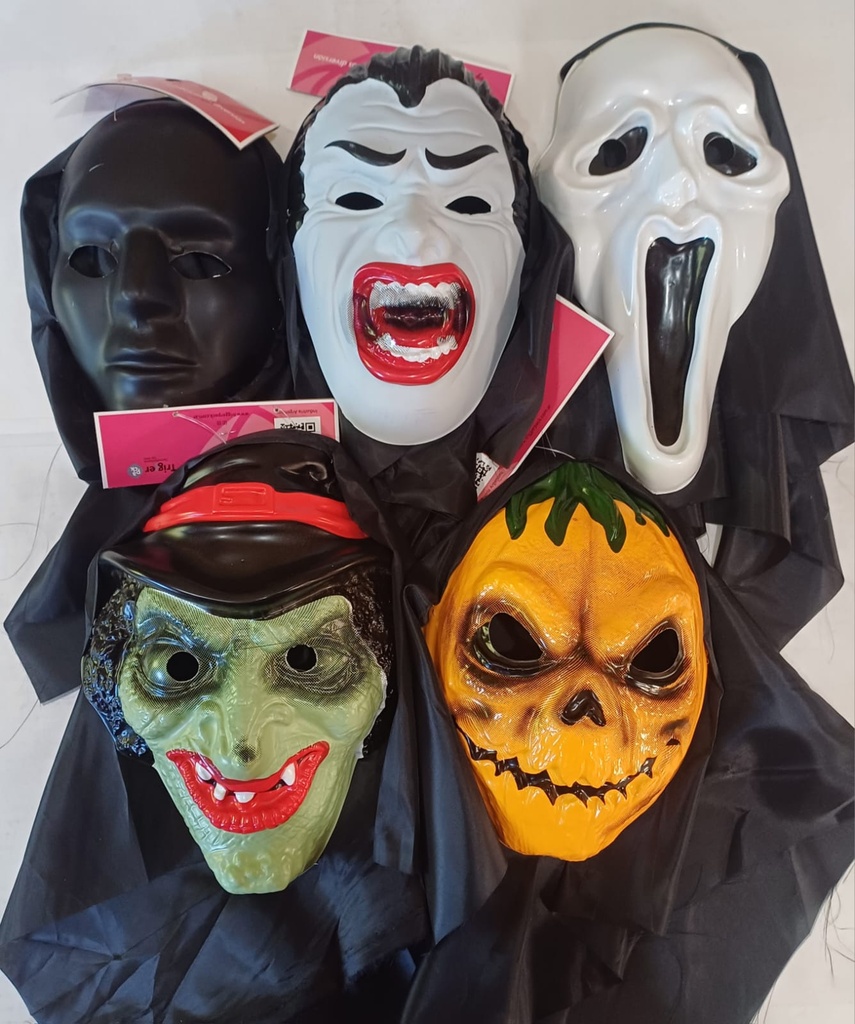 [ART2548] Máscara Halloween con tela negra varios diseños