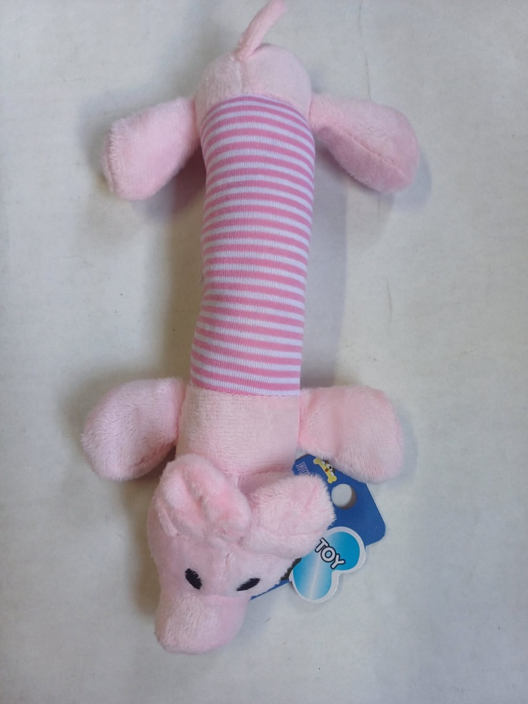 PELUCHE P/PERRO CHANCHO LARGO RAYADO