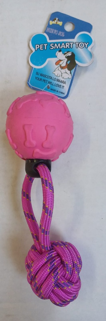 PELOTA DE GOMA C/ PELOTA D/SOGA