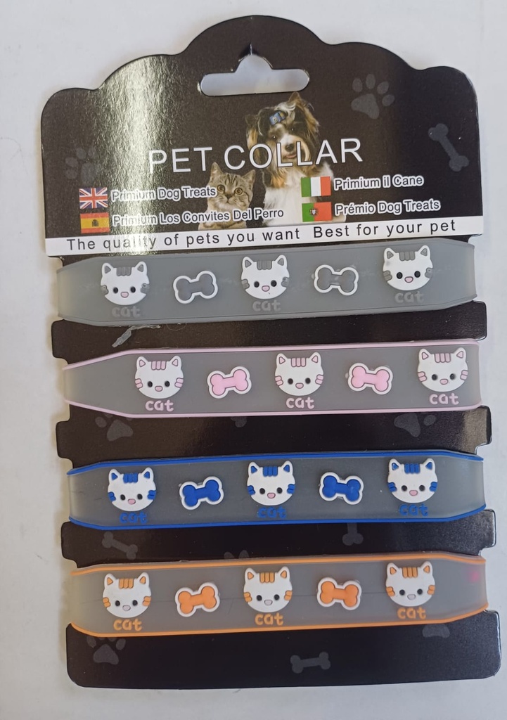 COLLAR REFLECTARIO D/GOMA TRASPARENTE X UNIDAD