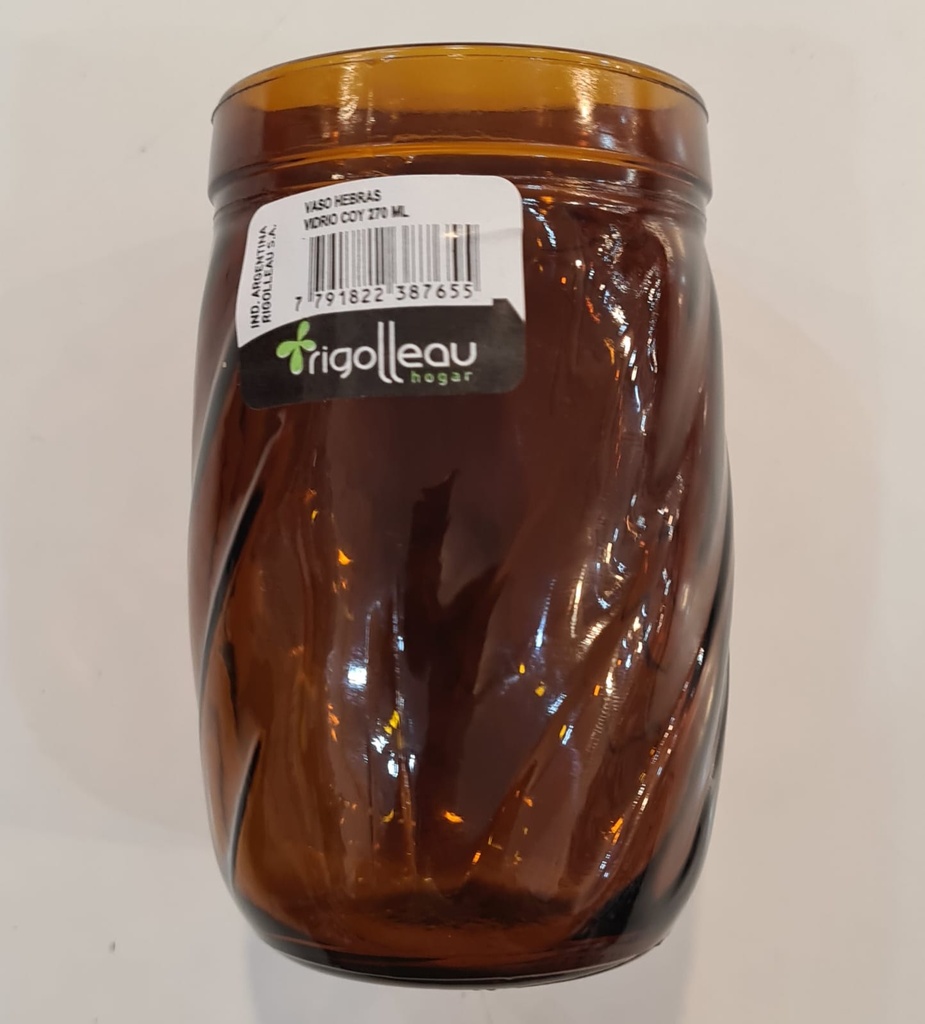 Vaso Vidrio Hiebras Rigolleau Marron Coy 270ml