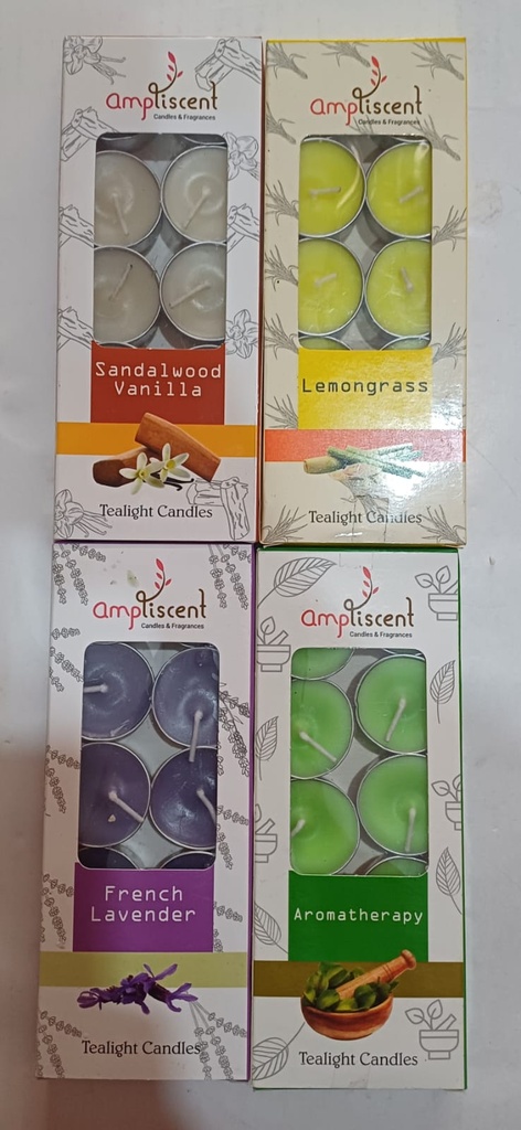 VELA DE NOCHE X10 AMPLISCENT VARIOS AROMAS (JAZMINES)