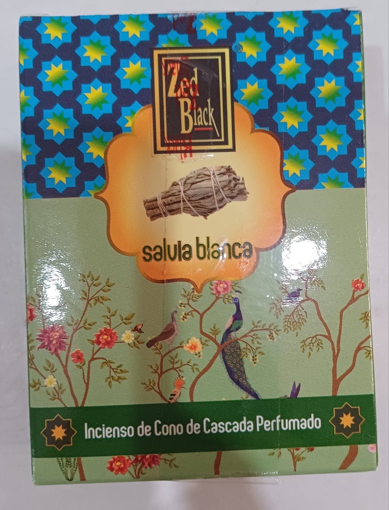 INCIENSO CONO DE CASCADA ZED BLACK (SANDALO)