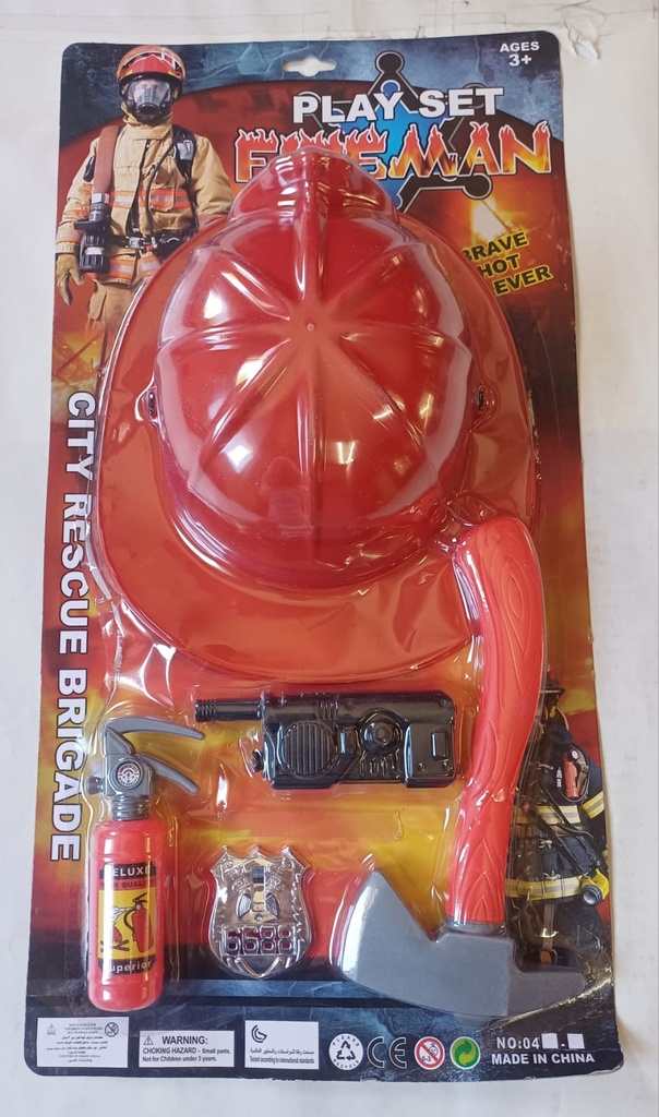 CONJUNTO DE BOMBERO C/CASCO