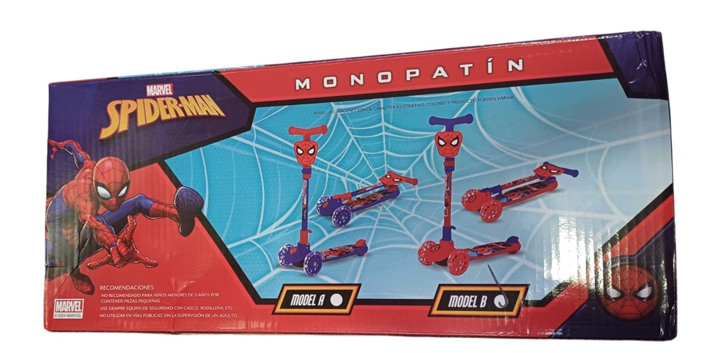 Monopatín plegable personaje (Spiderman)