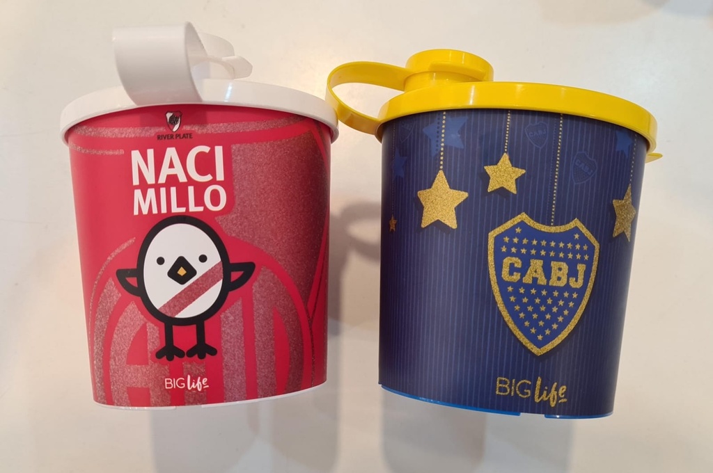 Vaso Plástico Con Pico Y Tapa Equipos Fútbol (River)