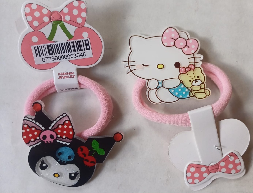 COLITAS PLASTICO KITTY/KUROMI X UNIDAD