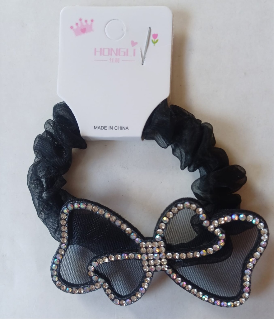 SCUNZY MOÑO C/STRASS NEGRO