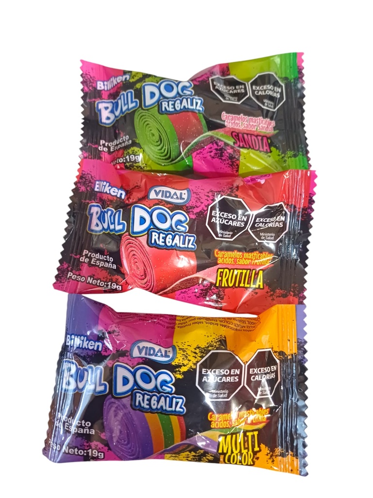 Caramelo regaliz Bull Dog varios sabores (Sandia)
