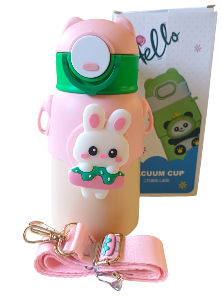 BOTELLA DE ACERO INFANTIL C/ CORREA 520ML