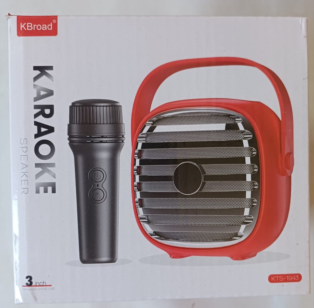 [ART3188] PARLANTE 3 PLG KARAOKE C/MICROFONO KTS-1943