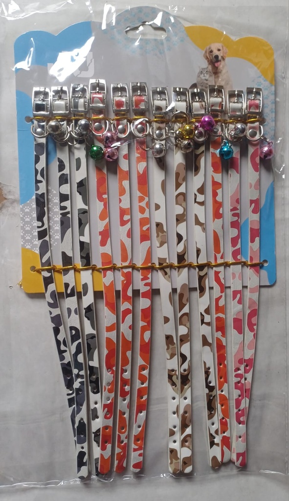 COLLAR CAMUFLAJE C/CASCABEL
