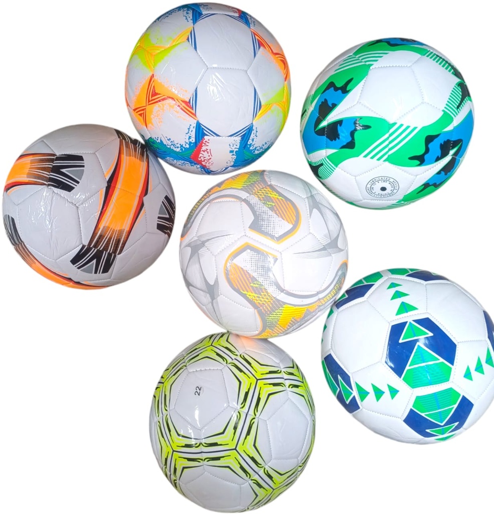 PELOTA FUTBOL BLANCA C/DIBUJOS Y COLORES