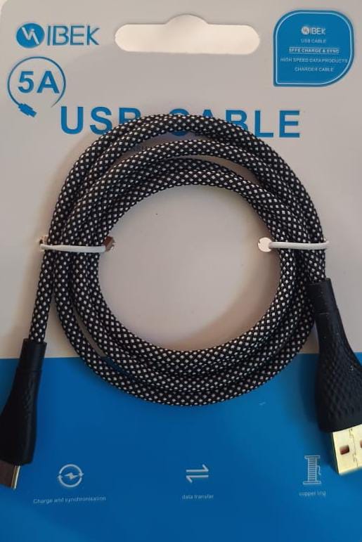 CABLE USB IBEK MALLADO (TIPO C)