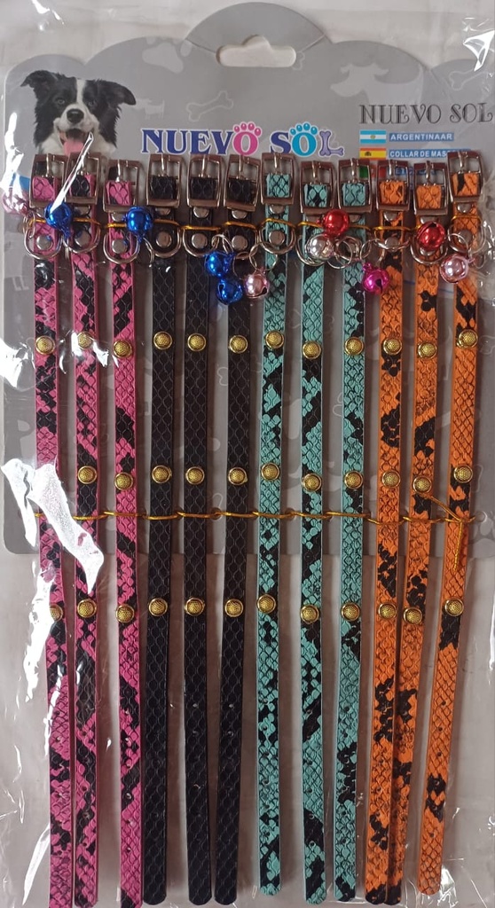 COLLAR C/3 TACHAS SERPIENTE X UNIDAD