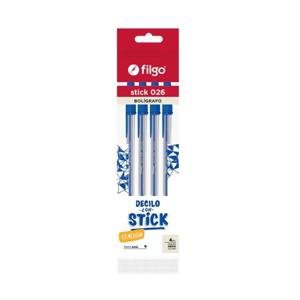 🔵Lapiceras azules Filgo x4
