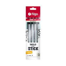 🔵Lapicera Filgo negro x4