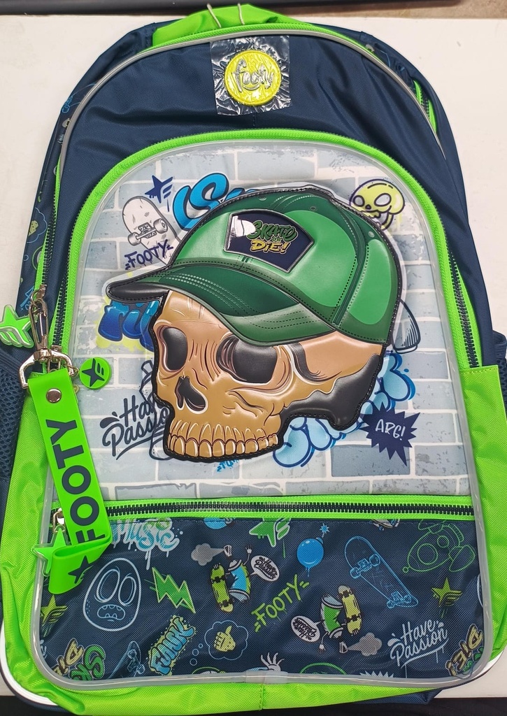 🔵Mochila Espalda Footy Con Led 18"