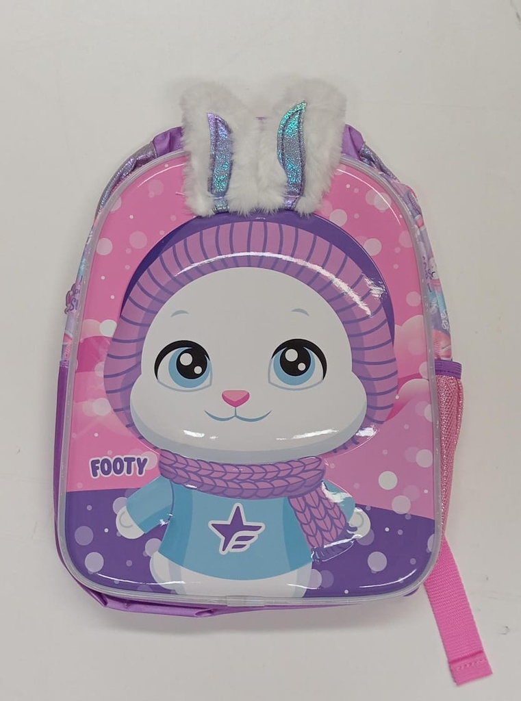 🔵Mochila Espalda Footy Conejo 13" Con Luz