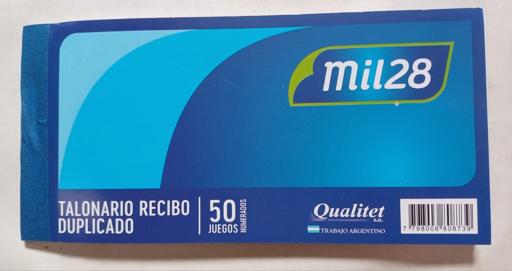 🔵TALONARIO RECIBO DUPLICADO MIL28