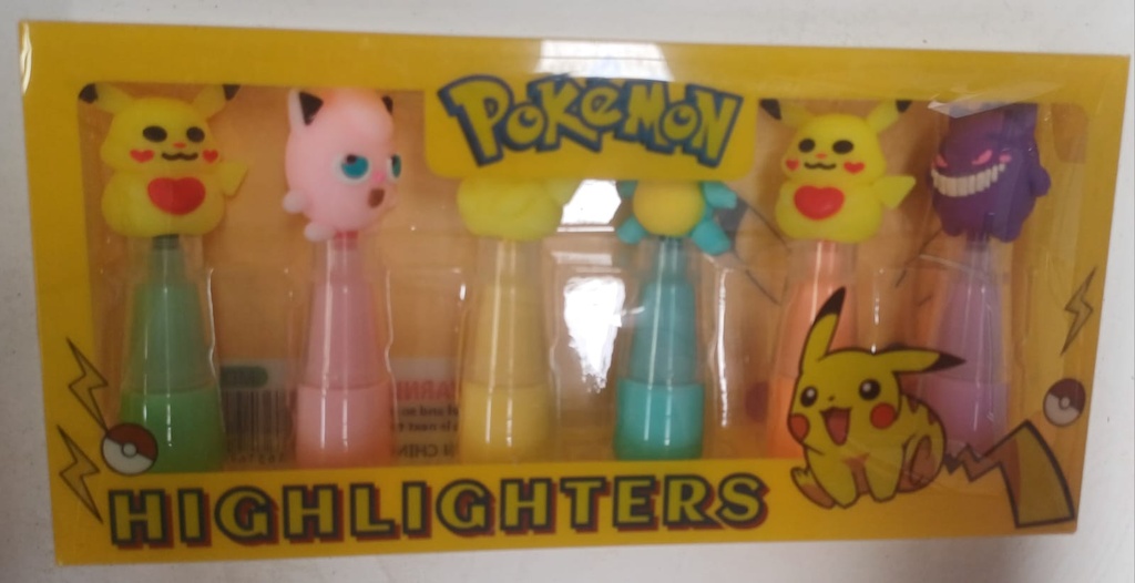 Resaltador Kitty/Pokemon x6