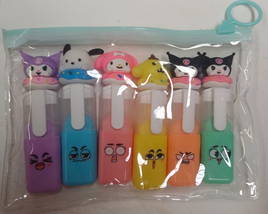 Resaltador Kitty/Pokemon/Kuromi/Bts x6 (POKEMON)