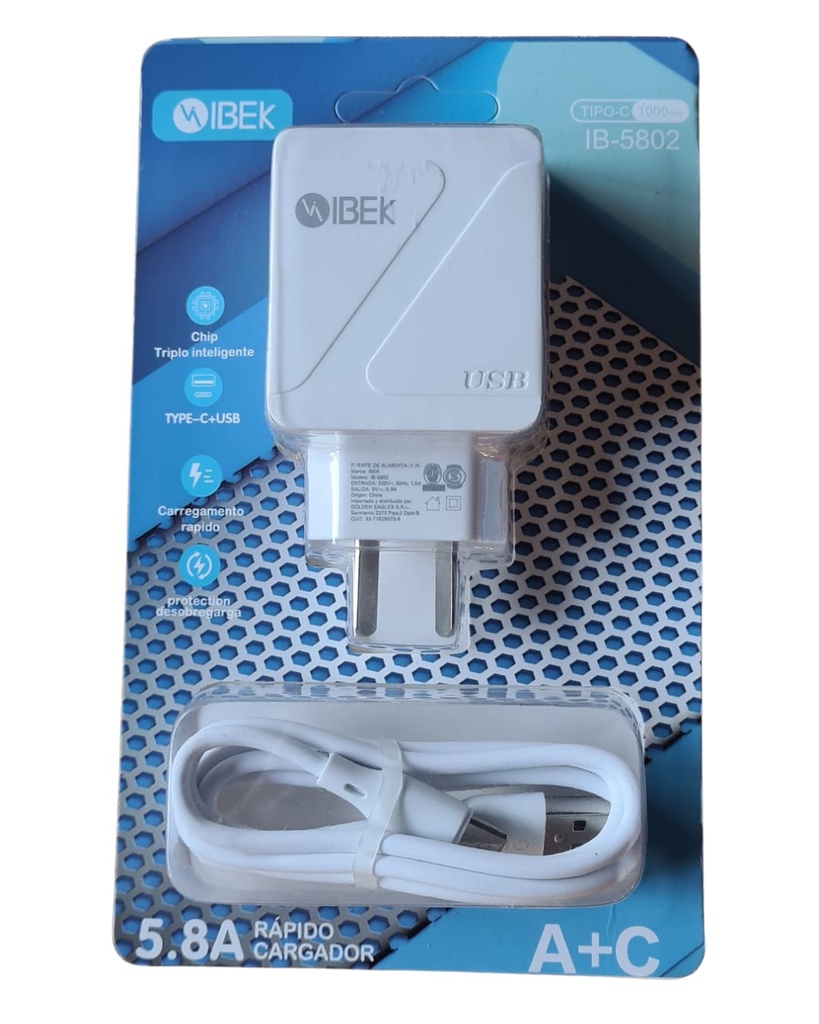 CARGADOR PARA CELULAR A+C IBEK