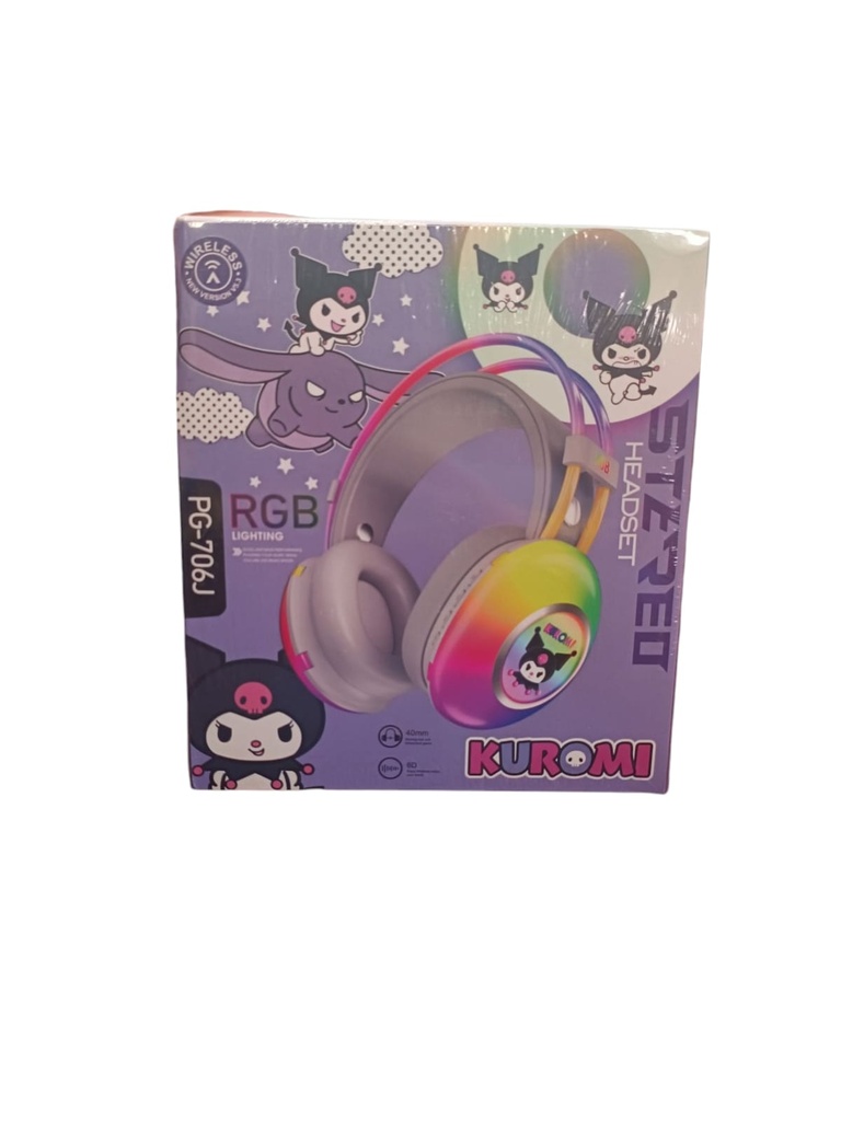 AURICULAR INALAMBRICO KUROMI RGB