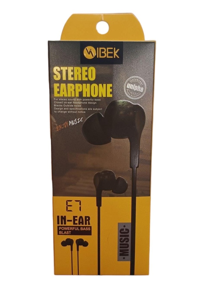AURICULAR MANO LIBRE CON CABLE E7