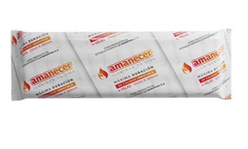 Velas Cortas x4 Amanecer 15mm x95mm