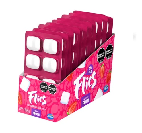 Tableta de chicles Flics (TuttiFrutti)