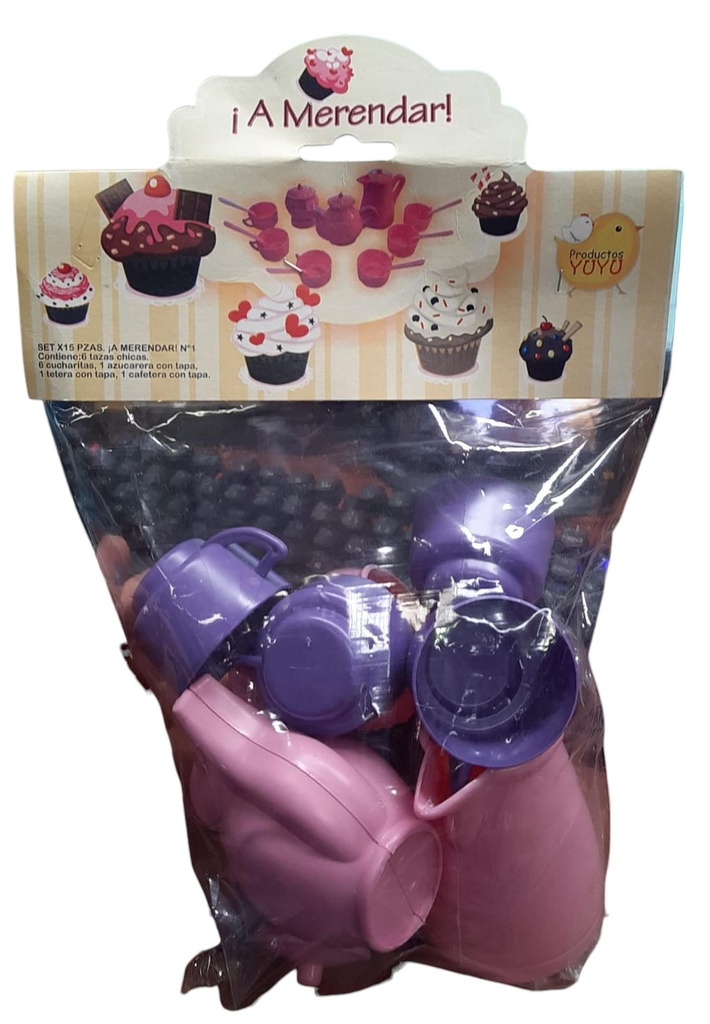 JUEGUITO DE TE Y CAFE ROSA Y VIOLETA