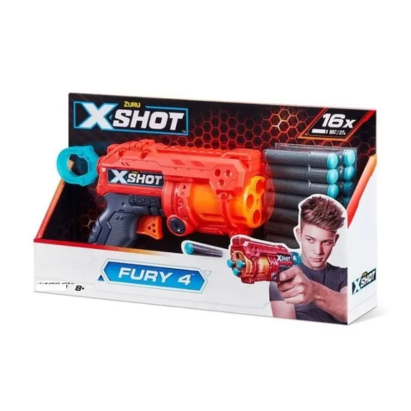Pistola X-SHOT excel fury 4 con 16 dardos