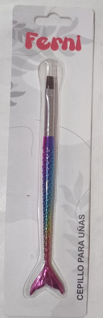PINCEL P/UÑAS MAQUILLAJE COLA DE SIRENA 17CM